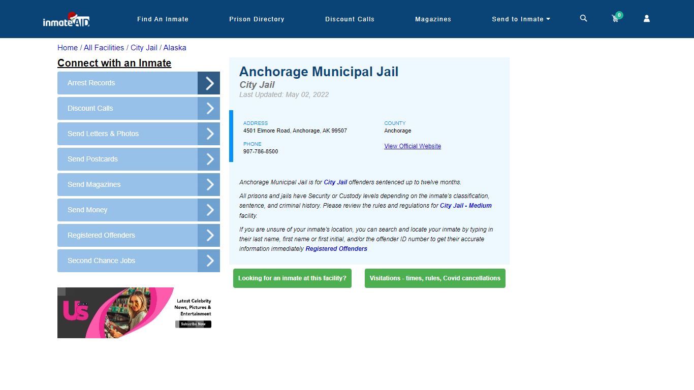 Anchorage Municipal Jail | Inmate Locator